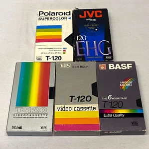 5 VHS Tapes Vintage Movies Random Show Recordings T-120 TESTED & WORKING - Bild 1 von 2