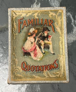 Antique Card Game "FAMILIAR QUOTATIONS" McLoughlin & Bros NY - All Original - Picture 1 of 8