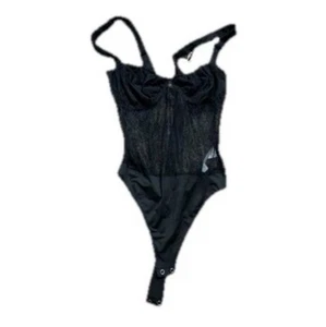 Danielle Bernstein Black Lace Bodysuit Sz 4 NWT - Bild 1 von 4