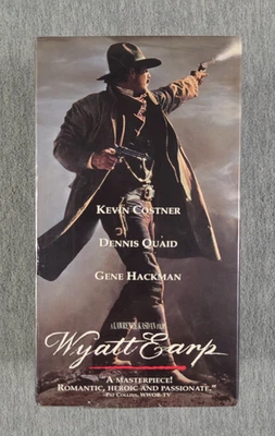 Wyatt Earp 2 VHS set 1994 Fullscreen Kevin Costner Gene Hackman NEW Foto 1 de 4