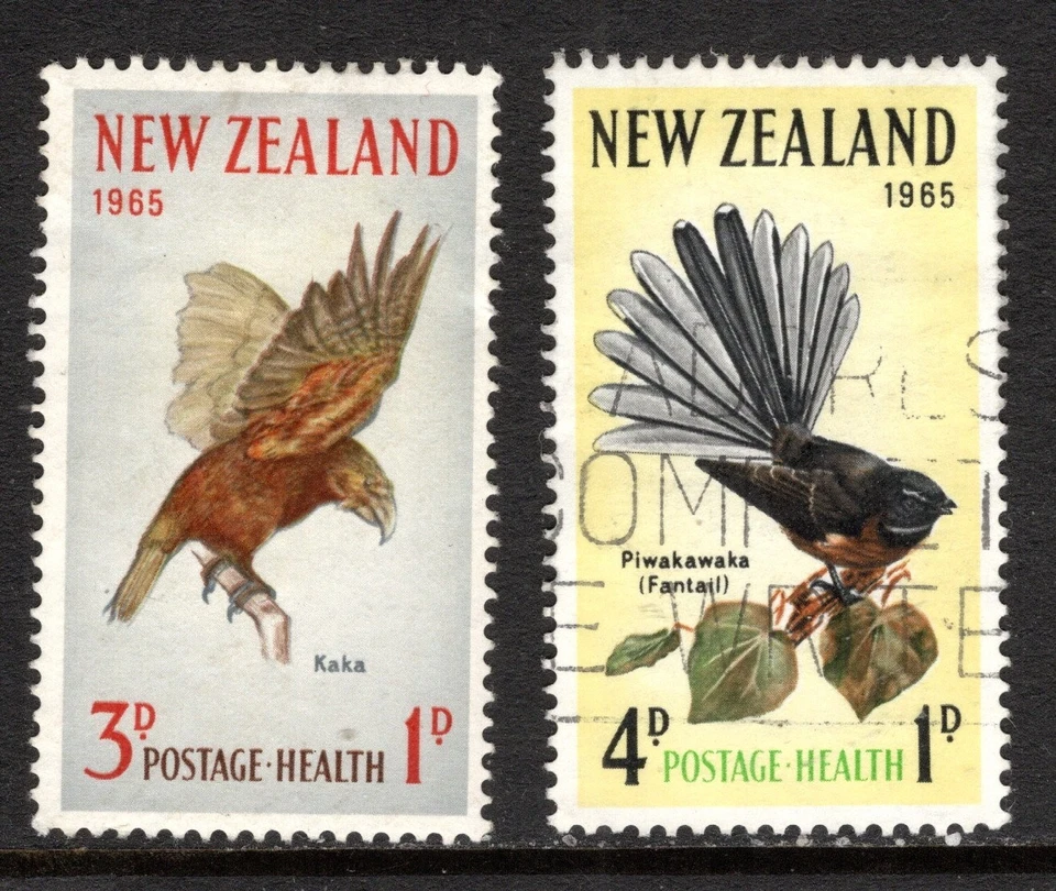 New Zealand Stamp Scott #B69-B70, Semi-Postal, Birds, Set of 2, Used, SCV$1.70 - Image 1 of 1
