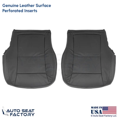 Fundas inferiores delanteras negras de cuero genuino para Mercedes Benz Clase S S550 2010-2013 Foto 1 de 4