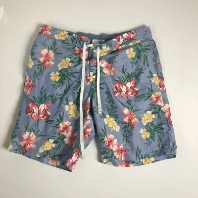 Pantalones cortos de natación para hombre Merona azul floral ☼ talla mediana G4 Foto 1 de 4