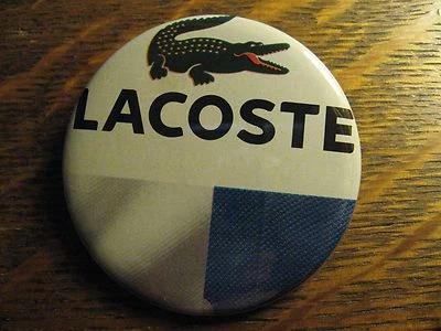 LaCoste France Preppy Green Alligator Logo Advertisement Pocket Lipstick Mirror  - Image 1 of 2