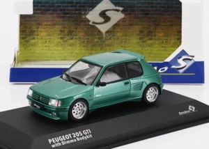 MODELLINO AUTO STATICO SOLIDO PEUGEOT 205 GTI DIMMA BODY KIT 1992 VERDE 1/43 - Foto 1 di 6