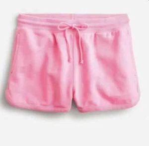 NWT J.Crew Women's Small S Pink 100% Cotton University Terry Dolphin Short BF364 - Picture 1 of 6