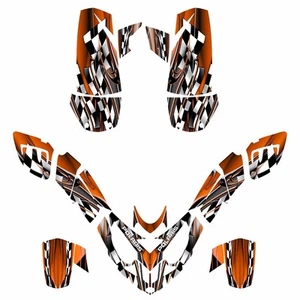 Polaris Predator 500 graphics racing decal sticker kit NO2500 Orange - Picture 1 of 2