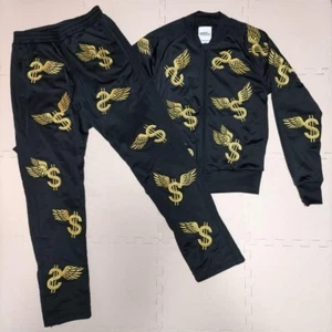 adidas originals × JEREMY SCOTT WING DOLLAR TRACK TOP PANTS Men's size M set up - Picture 1 of 20