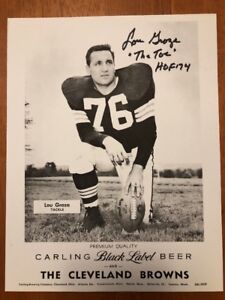 Carling Black Label Beer Photo Cleveland Browns Lou Groza HOF Auto Autograph