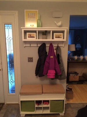 Cubby Wall Shelf / Cubby Organizer / Cubby Storage / Cubical with Hooks - Image 1 of 4