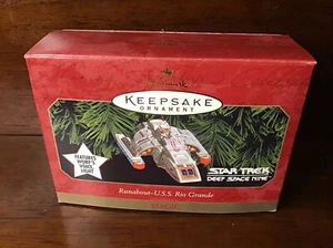 Hallmark Keepsake Star Trek Rio Grande Runabout Ornament lights sound 1999 Worfs - Picture 1 of 4