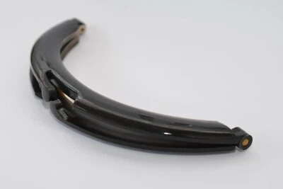 Taschenrahmen / Taschenbügel Kulturtasche, 220 x 70 mm, Schwarz, DIY, 80er Jahre - Bild 1 von 4