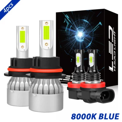 For Nissan Frontier 2005-2018 - 4PC 8000K LED Headlight Hi-Low + Fog Light Bulbs - Image 1 of 4