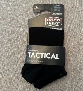 DARN TOUGH T4037 Black No Show Lightweight Tactical Sock No Cushion Summer T4037 - Picture 1 of 2