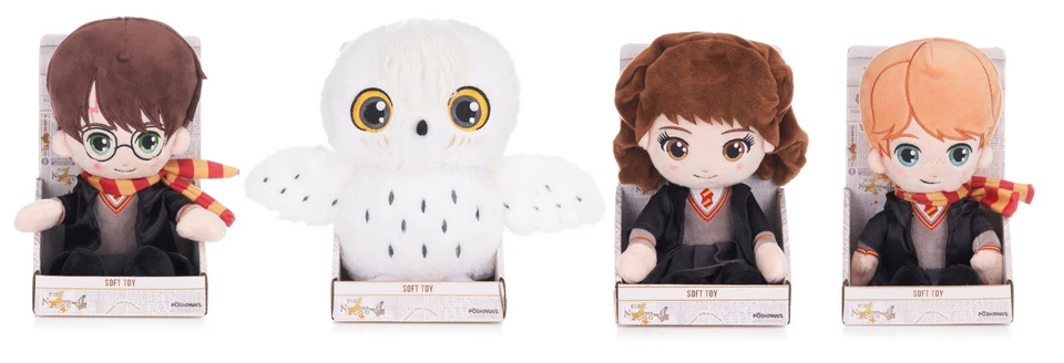 POSH PAWS NEW OFFICIAL 10" HARRY POTTER SOFT PLUSH TOY HERMIONE RON HEDWIG DOBBY - Image 1 of 1
