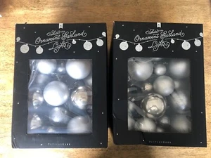 POTTERY BARN SILVER ORNAMENT GARLAND STRING LIGHTS BATTERY OPERATED Set 6 FOOT - Imagen 1 de 3