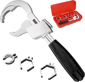 Universal Adjustable Double Ended Wrench, Multifunctional Faucet Wrench for Sink - Picture 1 of 8