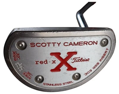 Scotty Cameron Red X Titleist Putter 35" Stainless Steel Golf Club Black Red Gri - Image 1 of 4