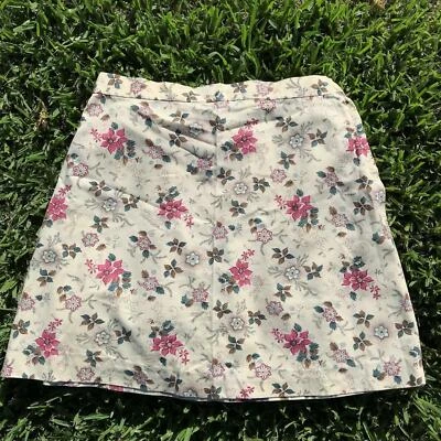 Vintage Handmade Skirt Short A line Floral OOAK Waist 26.5 Unlined - Image 1 of 4