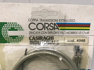 NOS 80s Casiraghi Corsa Road Race Brake Cable/Housing Set Clear Silver - Picture 1 of 12
