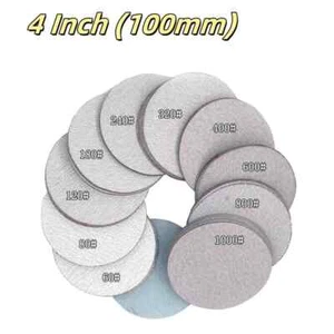 Round White Semi-Brittle Corundum Dry Sandpaper Flocking Disc 4 Inch (100mm) - Picture 1 of 12