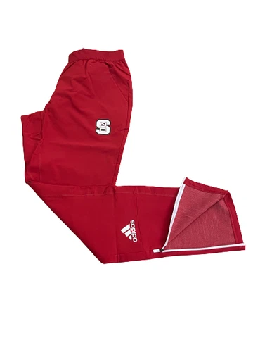 Adidas NCAA NC State Wolfpack Woven Pants Red/White CZ7715 Cover