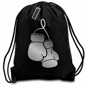 Silver Boxing Gloves Drawstring Bag,Gym Bag,Water Resistant Boxing Bag, Kit Bag - Picture 1 of 1