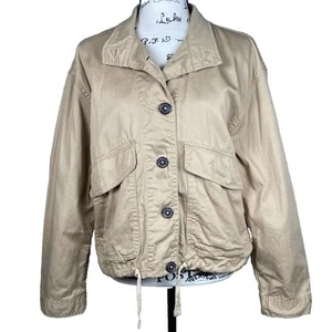 Anthropologie Bagatelle Gr. S Cropped Utility Jacke Khaki Taschen Kordelzug - Bild 1 von 13