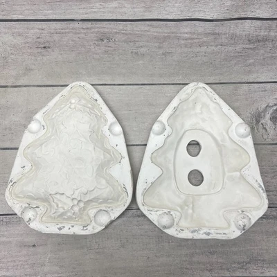 Molde de fundición de cerámica de hoja perenne plato de árbol de Navidad #352 Foto 1 de 4