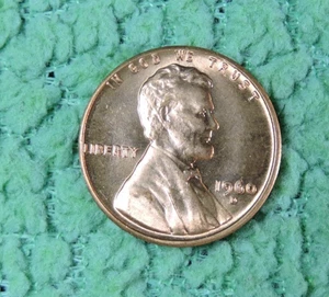 1960D 1C SMALL DATE ERROR - DIE CHIP 6 & B - Reverse has chip S - RED BU - Lot M - Picture 1 of 5