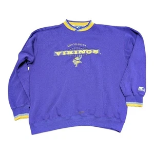 Vintage Starter MN Vikings Purple Sweatshirt - Picture 1 of 9