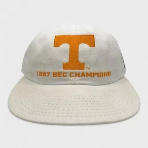 Vtg adidas Tennessee Volunteers Vols 1997 SEC Champions White Snapback Hat Cap - Picture 1 of 4