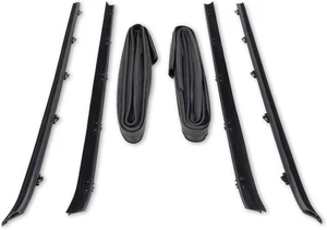 WEILEITE Front Door Window Channel Felt Trim Seal Weather Stripping Kit - Picture 1 of 7