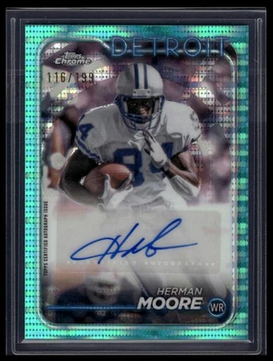 2024 Topps Chrome #BA-HMO Herman Moore Autographs Aqua Sonar Refractor #/199 - Image 1 of 2