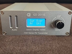 GD-2015S 15W FM Transmitter Stereo USB Play Radio Station Transmitter SO-239 Out - Picture 1 of 9