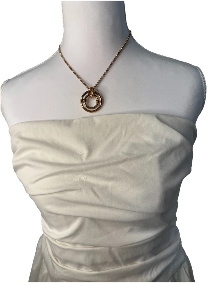 Colar Folli Follie feminino ouro rosa pingente circular novo sem etiquetas  - Imagem 1 de 4