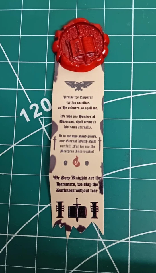 Warhammer 40K Chapter Badge purity seal space marine astra militarum