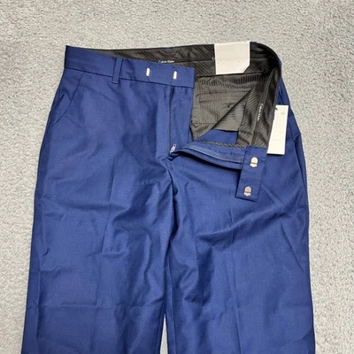 Calvin Klein Dress Pants Boys 18R Blue Slim Fit Flat Front Casual Formal Office - Image 1 of 4