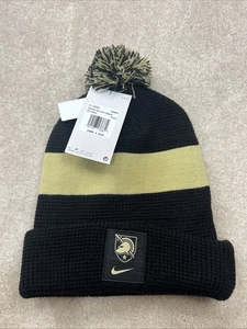 Army Black Knights NCAA Nike On Field Sideline Pom Beanie adulto nero - Foto 1 di 5