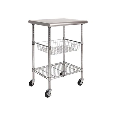 Mesa de trabajo comercial Seville Classics isla carro utilitario estación de preparación, para... Foto 1 de 4