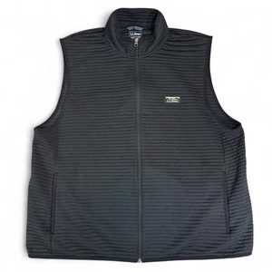 Chaleco LL Bean Performance Airlight Acanalado Logo Cremallera Completa Negro Gorpcore Para Hombres XXL - Imagen 1 de 7