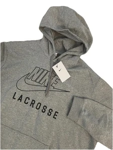 NEW Nike Lacrosse Sportswear Club Fleece Sweatshirt Hoodie GREY MENS M XXL 2xl - Picture 1 of 11