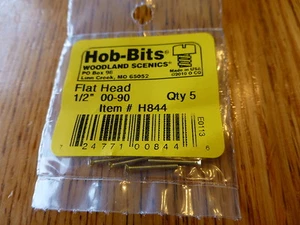 Woodland Scenics Hob-Bits #844 / 00-90 Flat Head Screws - Brass, pkg(5) -- 1/2" - Picture 1 of 1