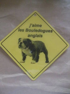 Pancarte -  J'aime les Bouledogues anglais - Imagen 1 de 1
