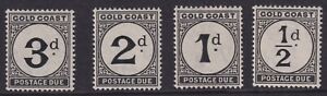 1951 GOLD COAST Postage Due SG D1 to SG D4 1/2d to 3d x4 Fine Mounted Mint