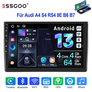 Apple Carplay Autoradio Android13 4+64G Navi Für Audi A4 2000-08 S4 8E 8H B6 B7 - Bild 1 von 18