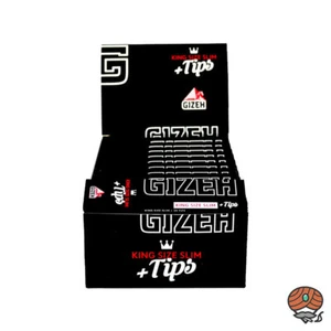 Gizeh Black Blättchen + Tips 2 Boxen à 26 King Size Slim Extra Fine - Bild 1 von 1