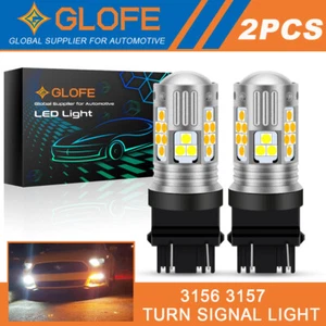For GMC Sierra 1500 White Amber 3157 LED Turn Signal Light Bulb DRL w/ Resistor - Picture 1 of 7