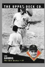 1994 Upper Deck All-Time Heroes Lou Gehrig #40 Yankees