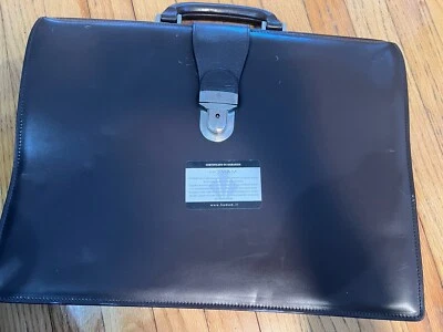 Hombre Hecho a Mano en Italia Marrón Cuero Maletín Hombre Vintage Foto 1 de 4